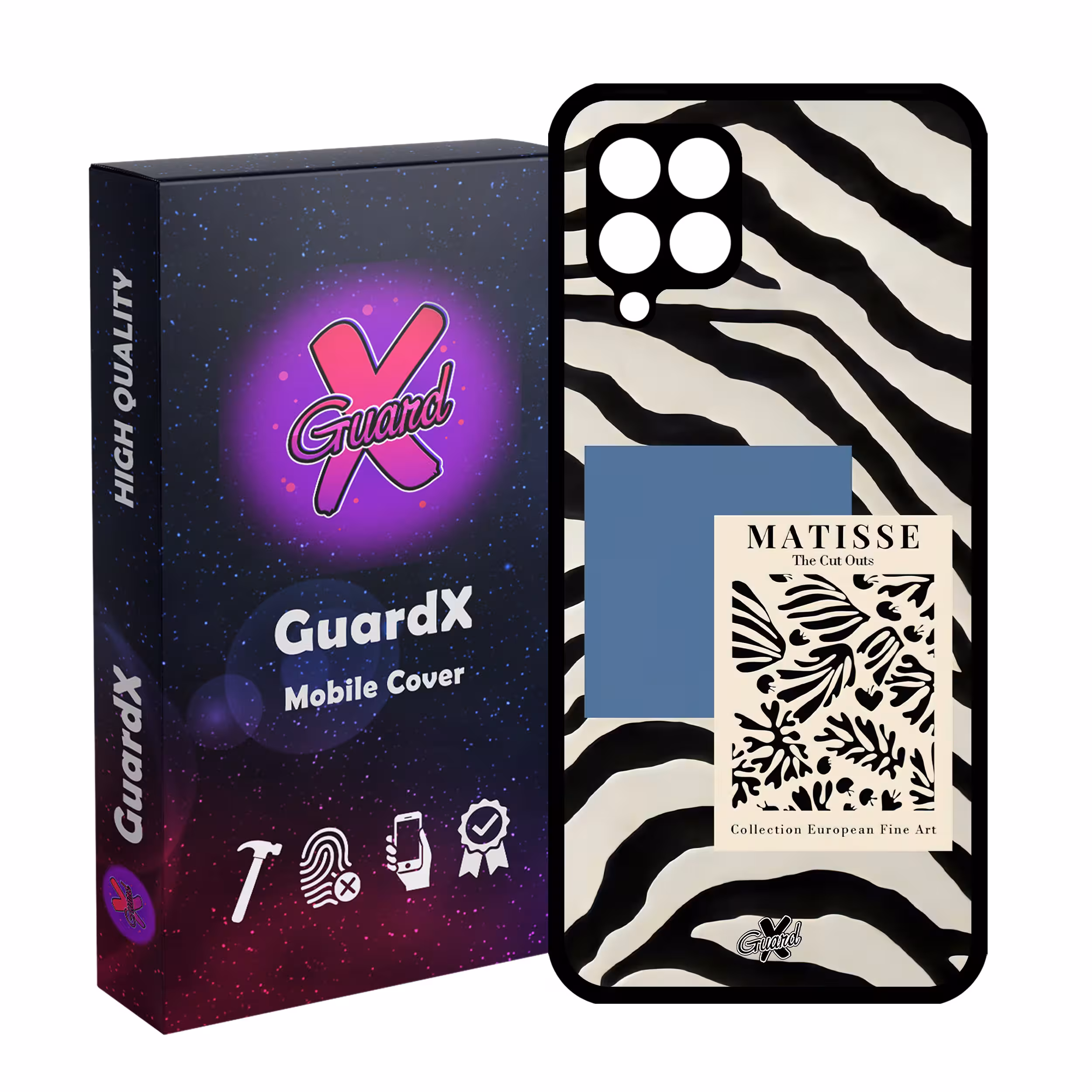 کاور گارد ایکس طرح Zebra مدل Glass10568 مناسب برای گوشی موبایل سامسونگ Galaxy A22 4G