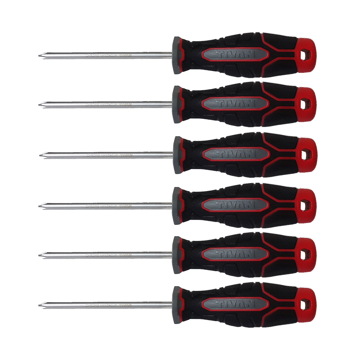 پیچ گوشتی چهارسو تیوان مدل HT - 0051 مجموعه 6 عددی