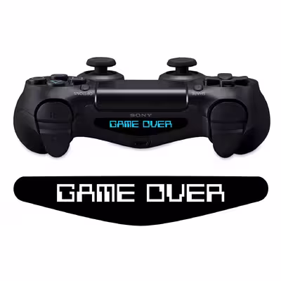 برچسب لایت بار دسته پلی استیشن 4 ونسونی طرح Game Overبسته 2 عددی
