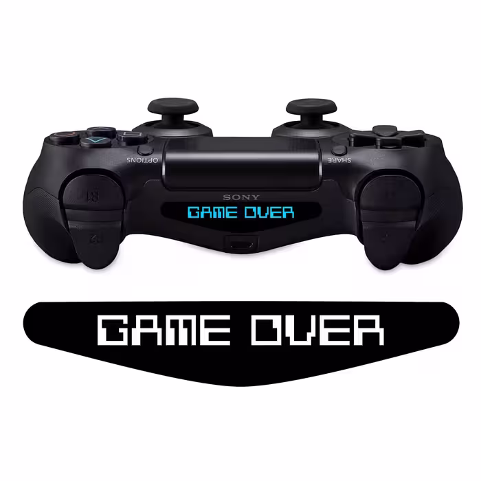 برچسب لایت بار دسته پلی استیشن 4 ونسونی طرح Game Overبسته 2 عددی