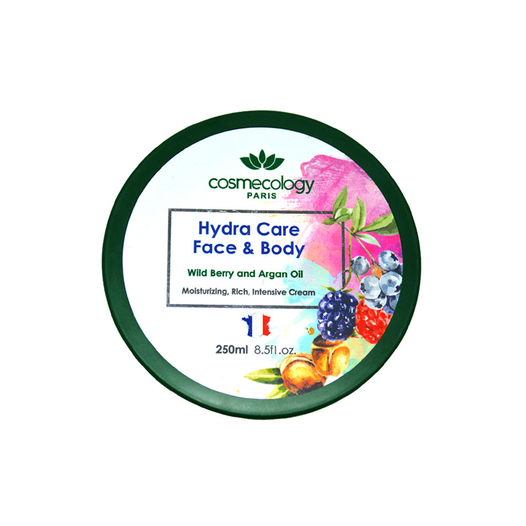 کرم مرطوب کننده صورت و بدن حاوی روغن آرگان و عصاره تمشک کاسمکولوژی