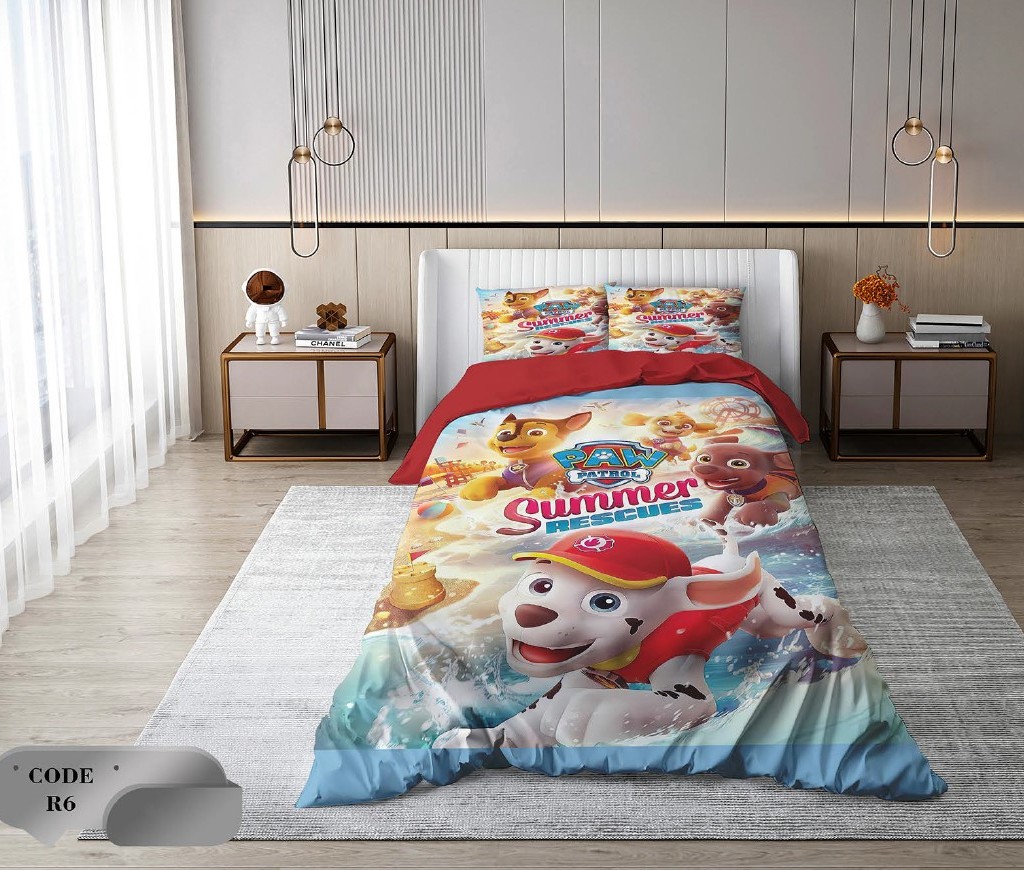 سرویس روتختی 2 نفره 6 تکه ابعاد 225 ×235 کشدار ضد حساسیت و عرق کد R6 | ست خواب و ست روتختی