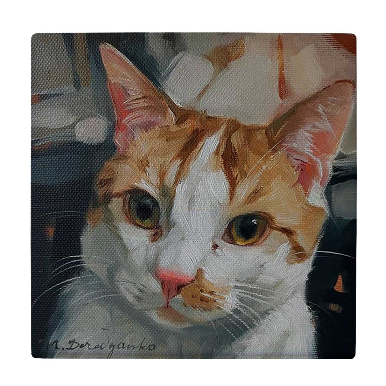 کاشی کارنیلا طرح نقاشی گربه کد wkk1903