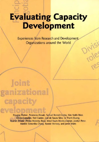 خرید و دانلود نسخه کامل کتاب Evaluating Capacity Development: Experiences from Research and Development Organizations Around the World