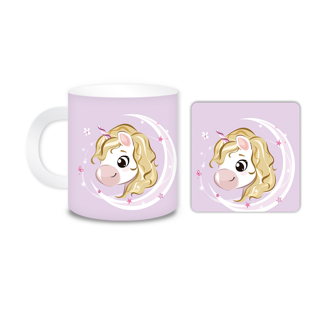 ماگ مدل پونی کد 1830 به همراه زیر لیوانی