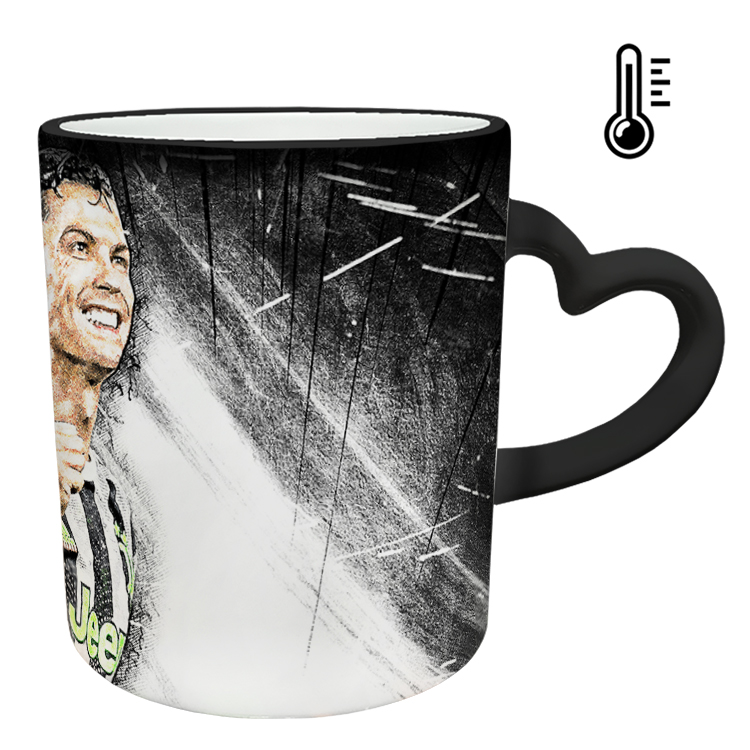 ماگ حرارتی مدل دسته قلبی اکلیلی طرح رونالدو کد 14