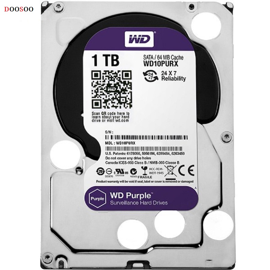 هارددیسک 1 ترابایت اینترنال وسترن دیجیتال مدل Purple - دوسو آی تی