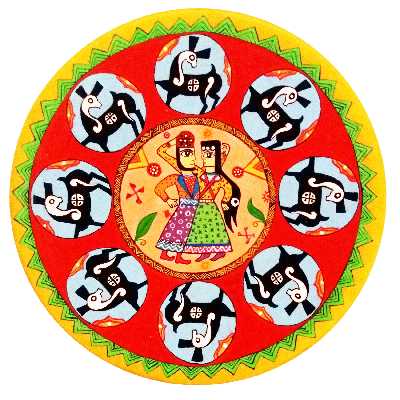 بشقاب دیوارکوب سفالی بوهوبابا طرح چشم نظر مدل Divar287