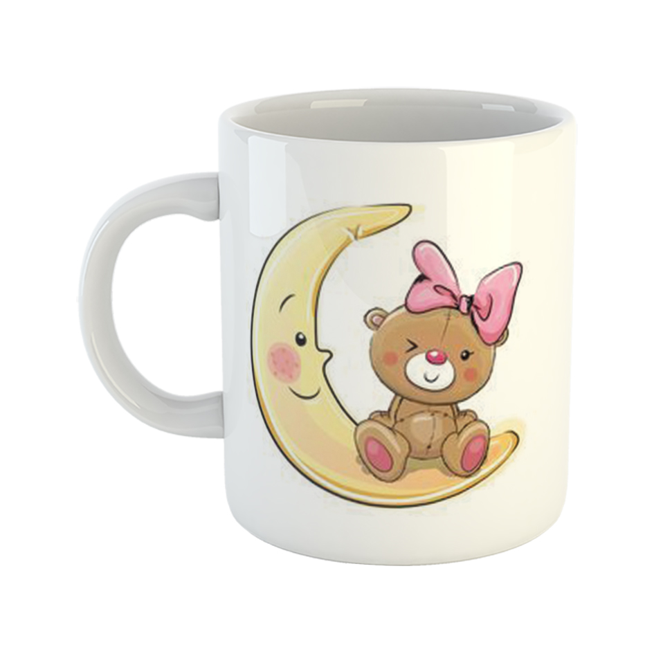 ماگ طرح خرس و ماه 