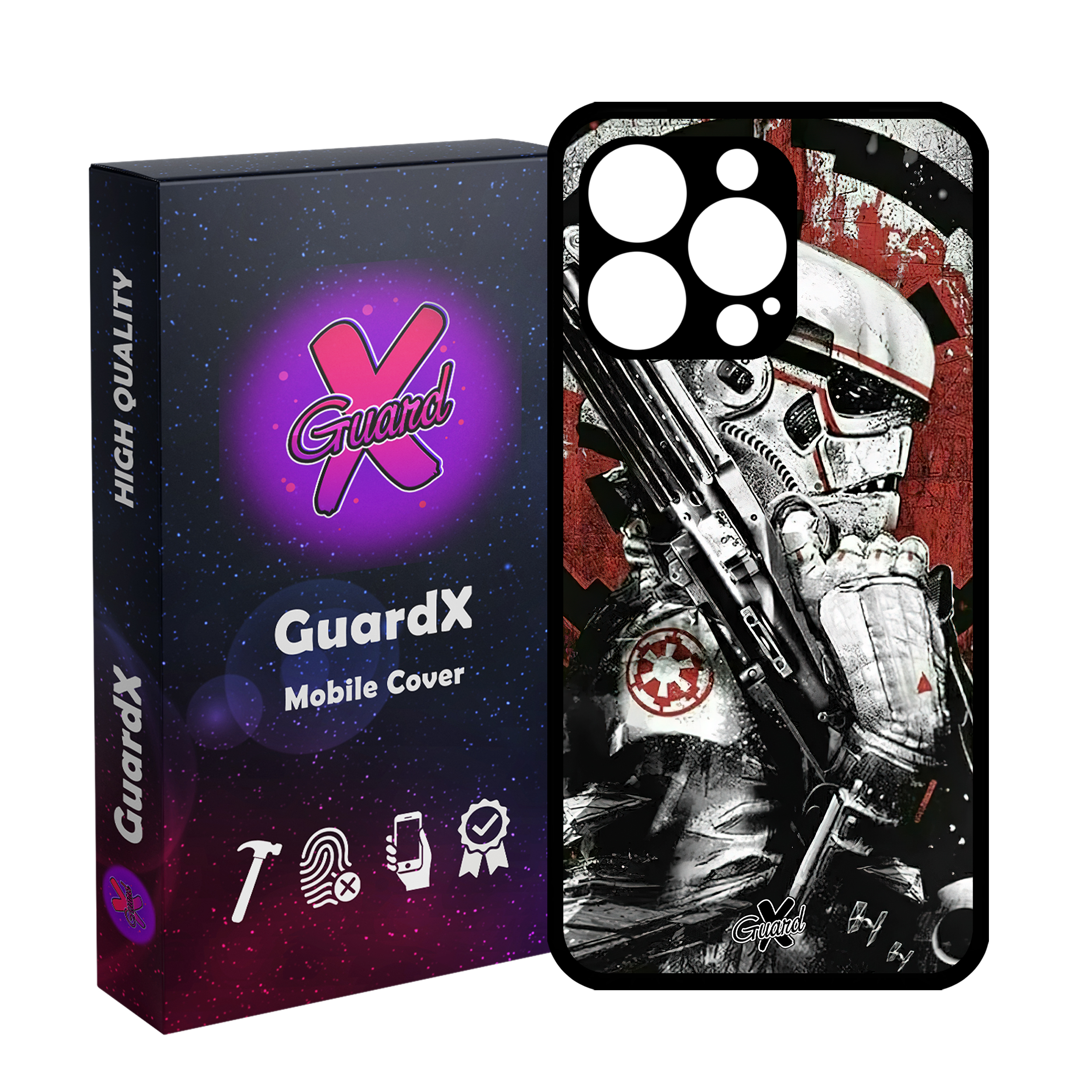 کاور گارد ایکس طرح جنگ ستارگان مدل Glass10494 مناسب برای گوشی موبایل اپل iPhone 13 Pro