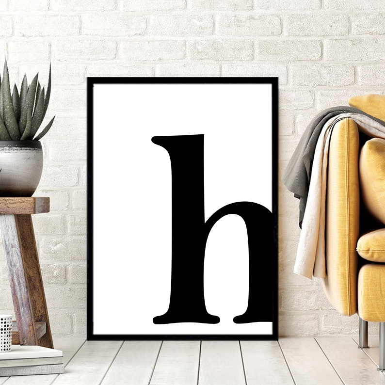 تابلو مدل حروف طرح h
