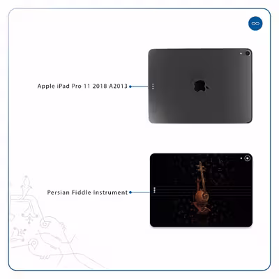 برچسب پوششی ماهوت مدل Persian Fiddle Instrument مناسب برای تبلت اپل iPad Pro 11 2018 A2013
