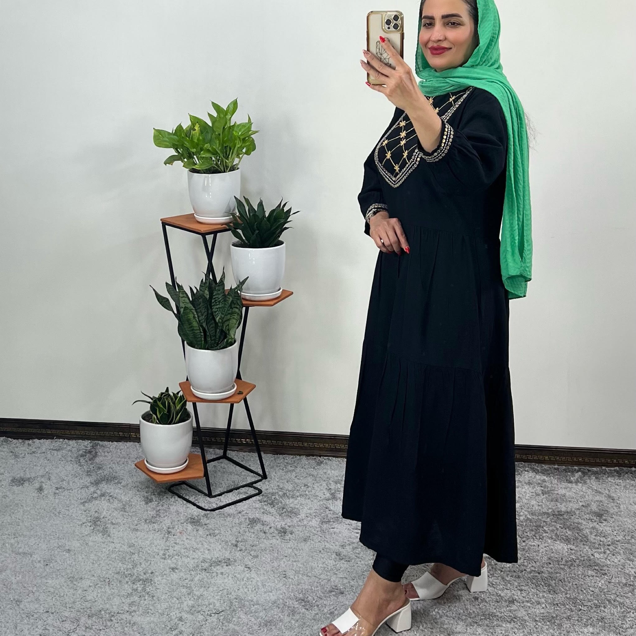 مانتو کفتان دامنی لوزی دوزیS