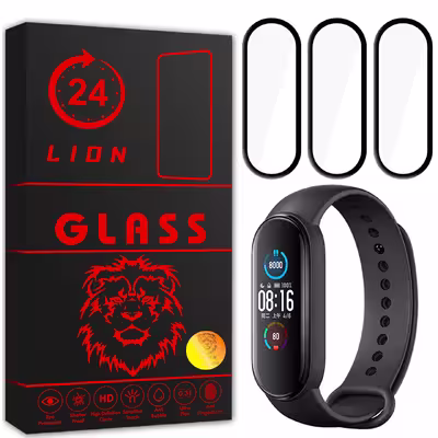 محافظ صفحه نمایش لاین مدل RT007 مناسب برای ساعت هوشمند شیایومی Mi Band 5 بسته سه عددی