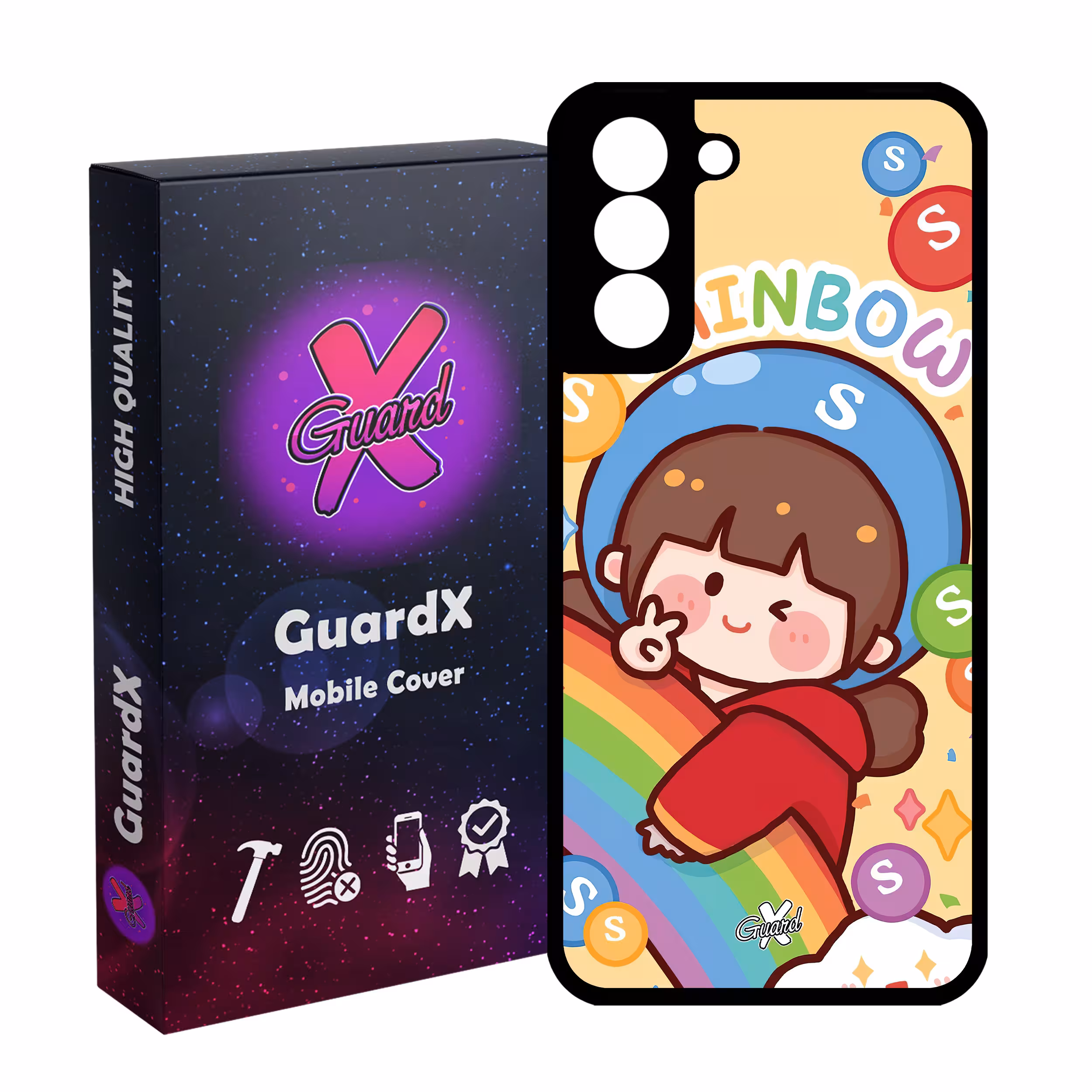 کاور گارد ایکس طرح Girl مدل Glass10520 مناسب برای گوشی موبایل سامسونگ Galaxy S21 FE