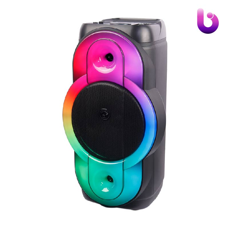 اسپیکر چمدانی بلوتوثی رم و فلش خور XP-Product XP-M1218A   میکروفون و ریموت کنترل