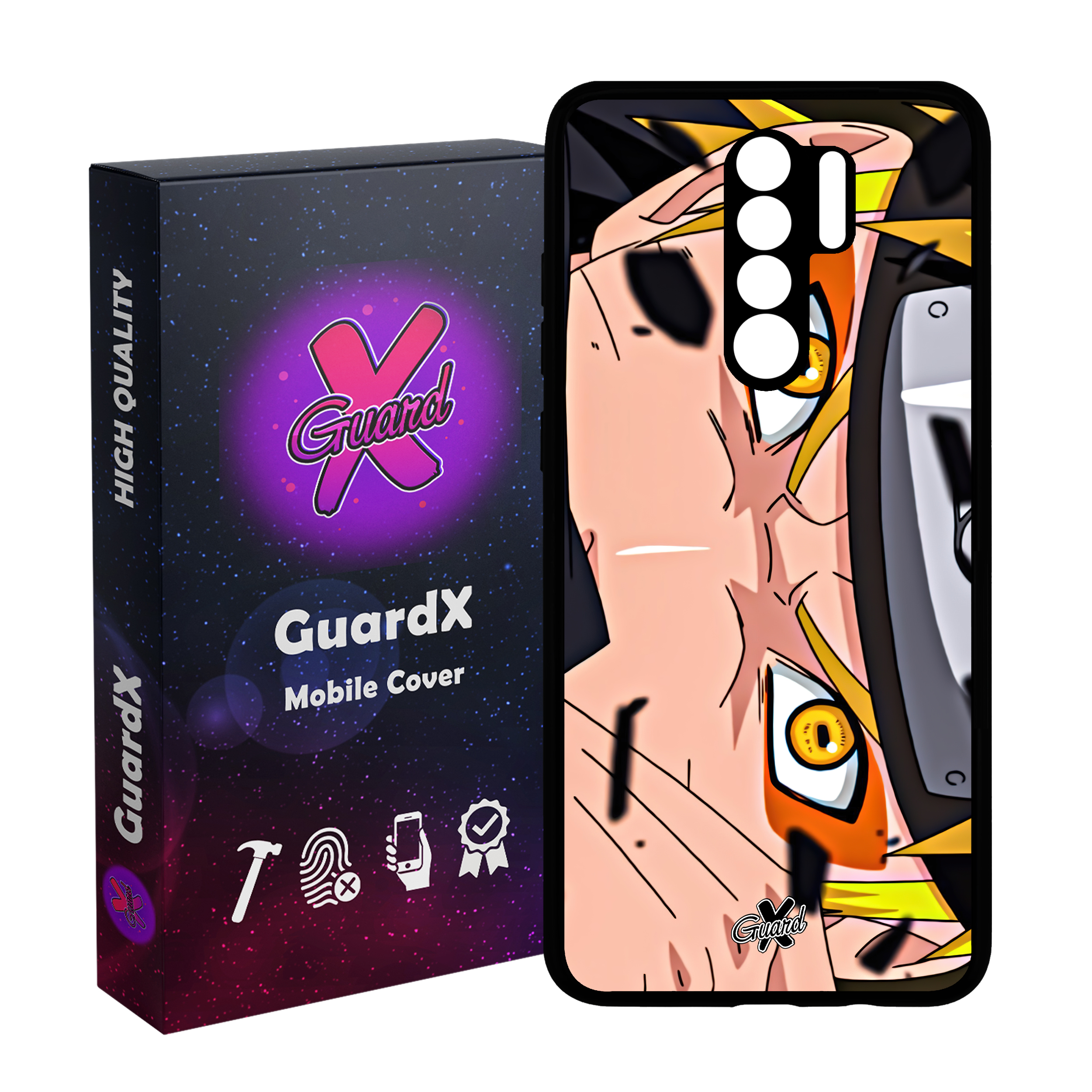 کاور گارد ایکس طرح ناروتو انیمه مدل Glass10471 مناسب برای گوشی موبایل شیائومی Redmi 9/Redmi 9 Prime/Poco M2