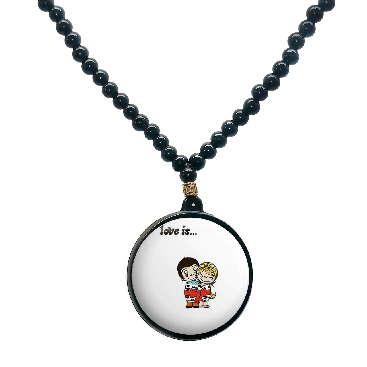 گردنبند پرمانه طرح عاشقانه کد pmd.5662 مدل دو طرفه