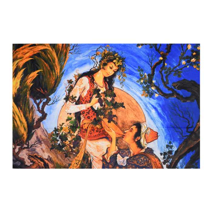 رومیزی مدل مخمل طرح لیلی مجنون کد 90