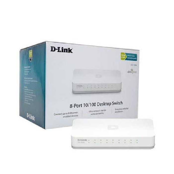 Dlink- 10/100 Mbps Unmanaged Switch DES-1008C - تکنو لینک 148