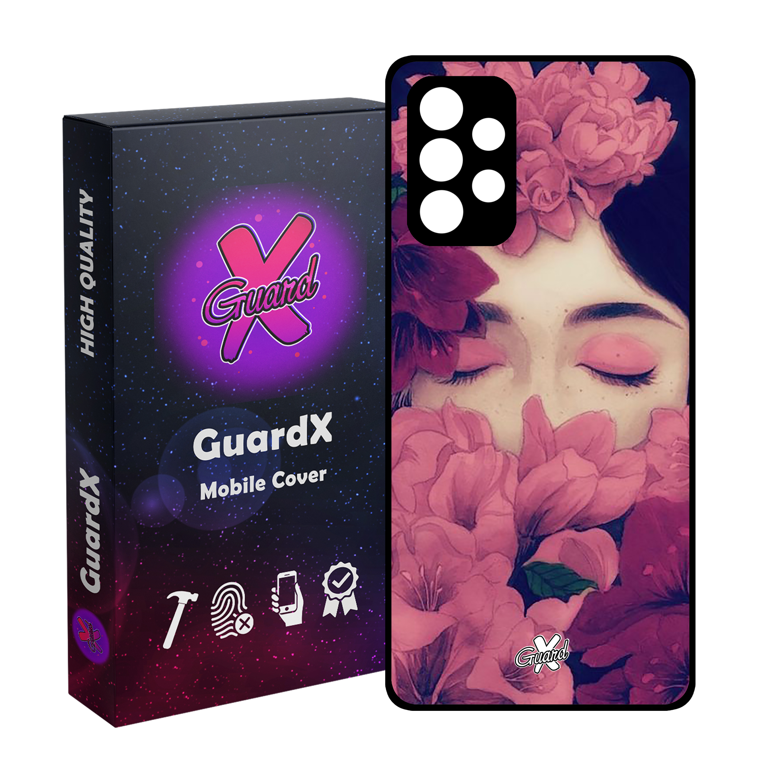 کاور گارد ایکس طرح Girl مدل Glass10027 مناسب برای گوشی موبایل سامسونگ Galaxy A32 5G