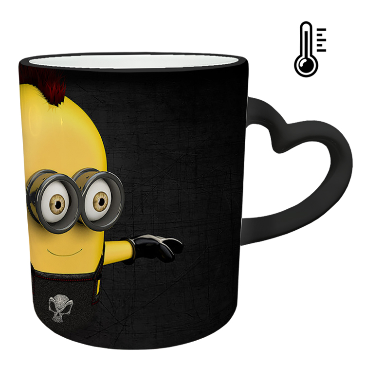 ماگ حرارتی مدل دسته قلبی طرح مینیون کد 45