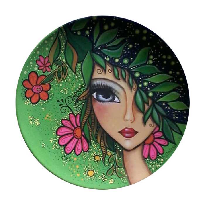 بشقاب دیوارکوب سفالی کد D28-S25