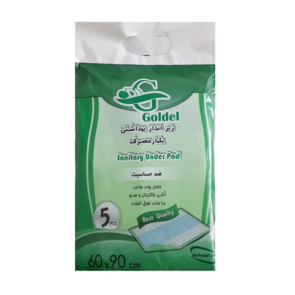  پد زیر انداز بیمار گلدل مدل M-503 بسته 5 عددی