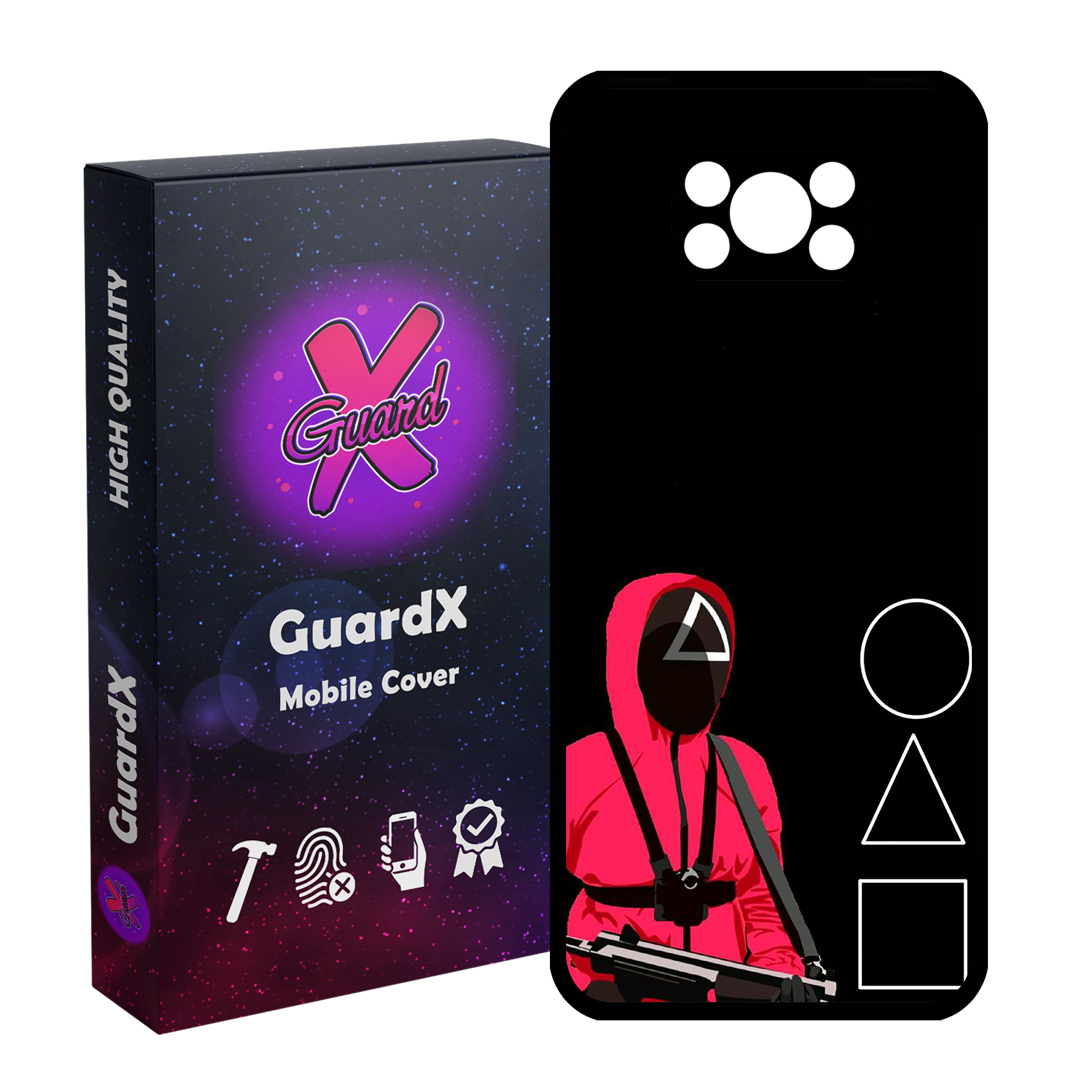 کاور گارد ایکس طرح Squid Game مدل Glass10410 مناسب برای گوشی موبایل شیائومی Poco X3 / Poco X3 NFC / Poco X3 Pro