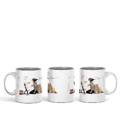 ماگ مدل سرامیکی طرح گربه کد 19