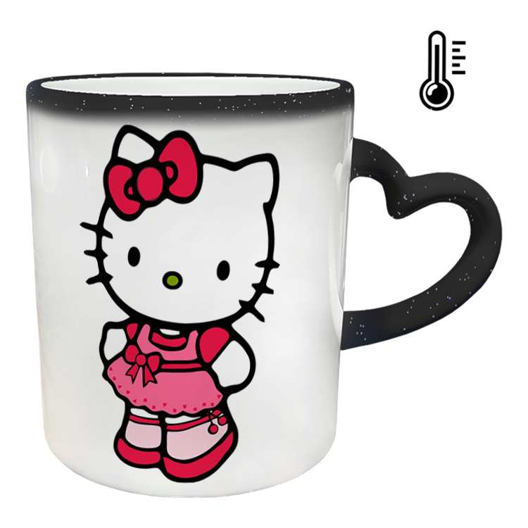 ماگ حرارتی مدل دسته قلبی اکلیلی طرح کیتی کد 78