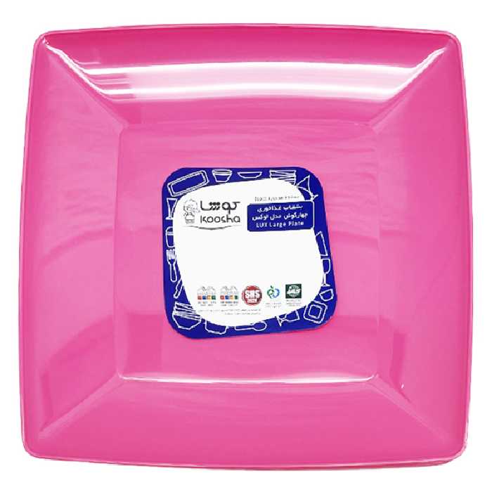 بشقاب یکبار مصرف کوشا مدل  لوکس غذاخوری بسته 6 عددی