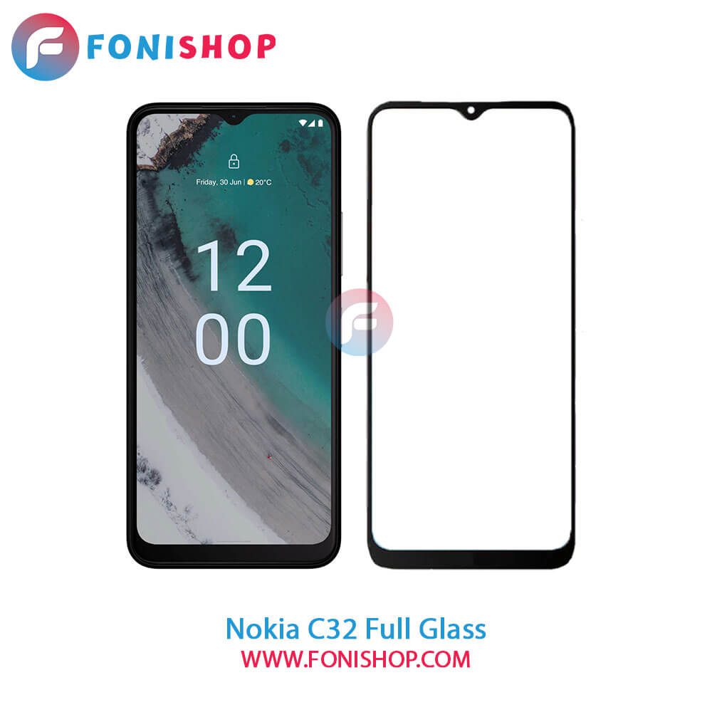 گلس فول تمام صفحه نوکیا Nokia C32