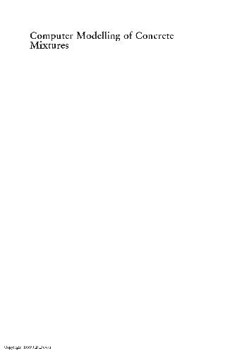 خرید و دانلود نسخه کامل کتاب Computer Modelling of Concrete Mixtures