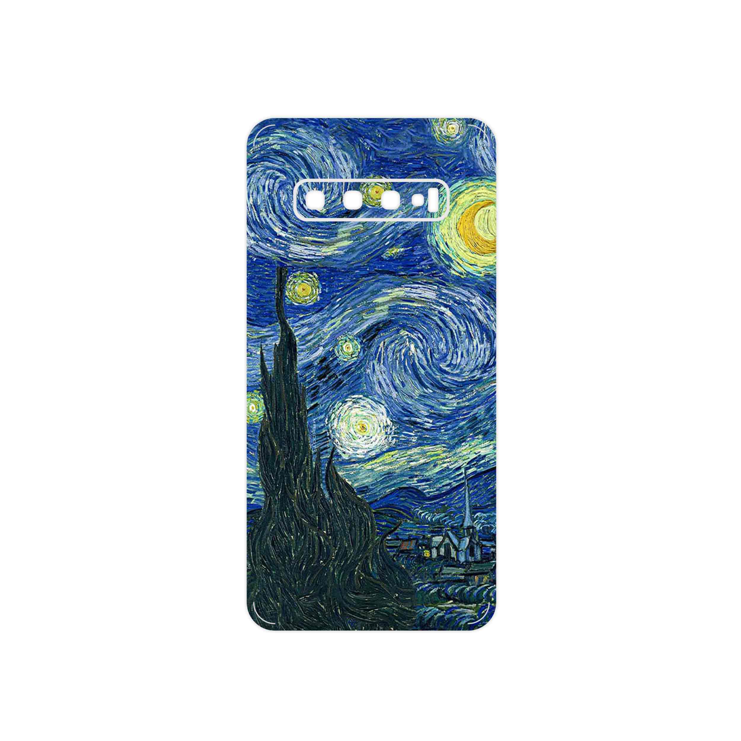 برچسب پوششی ماهوت مدل The Starry Night of van Gogh مناسب برای گوشی موبایل سامسونگ Galaxy S10