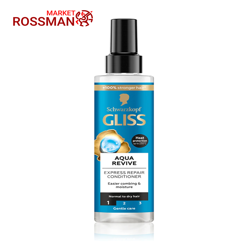 اسپری دوفاز گلیس GLISSمدلAqua Reviveمناسب موهای خشک و دهیدراته200میلی