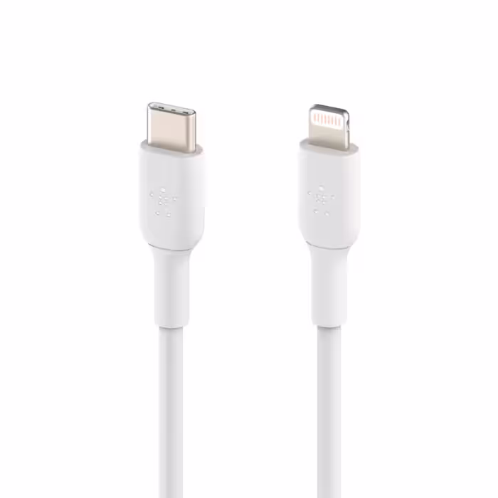 کابل تبدیل USB-C به لایتنینگ بلکین مدل CAA003bt1MWH Fast Charge به طول 1 متر