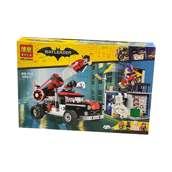 ساختنی لگو ماشین توپ دار هارلی کویین و بتمن 10880 برند بلا