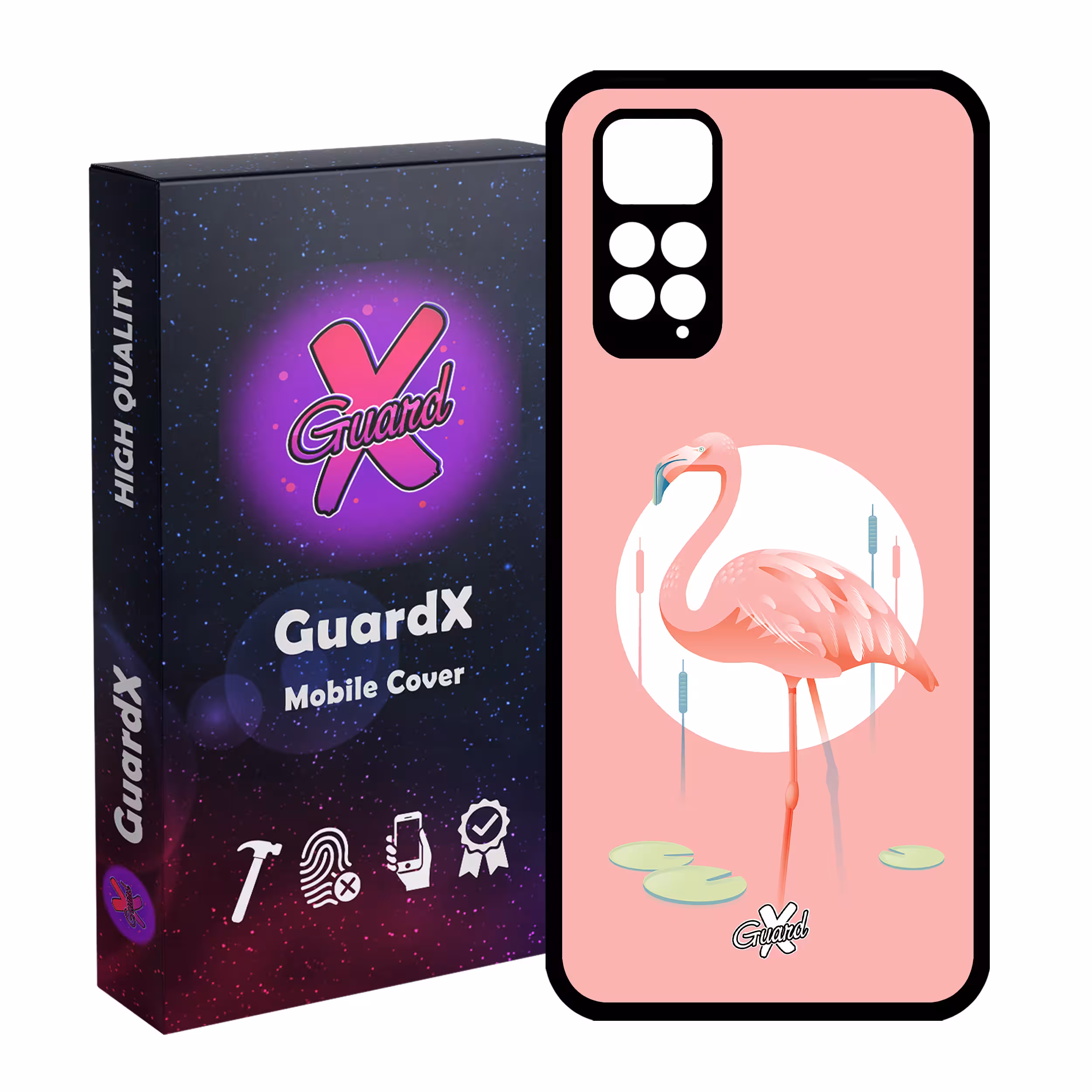 کاور گارد ایکس طرح Flamingo مدل Glass10084 مناسب برای گوشی موبایل شیائومی Redmi Note 11S/ Note 11 4G