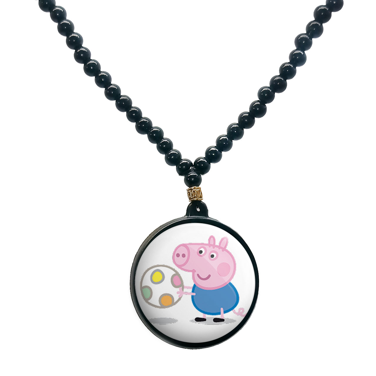 گردنبند پرمانه طرح پپاپیگ کد pmd.25068 مدل دو طرفه