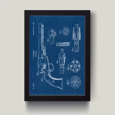 تابلو مدل مینیمال The Gun کد S2934-b