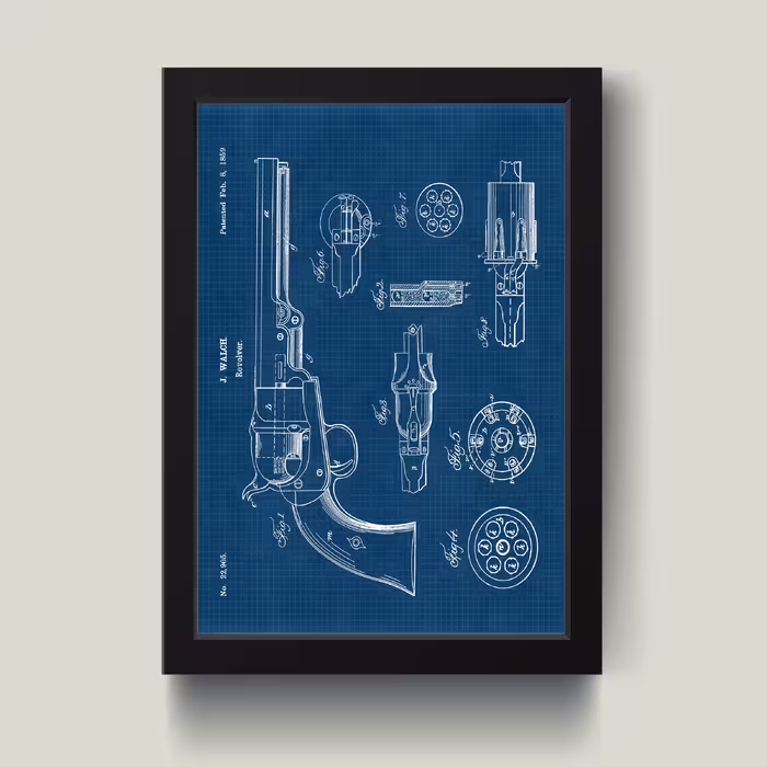 تابلو مدل مینیمال The Gun کد S2934-b