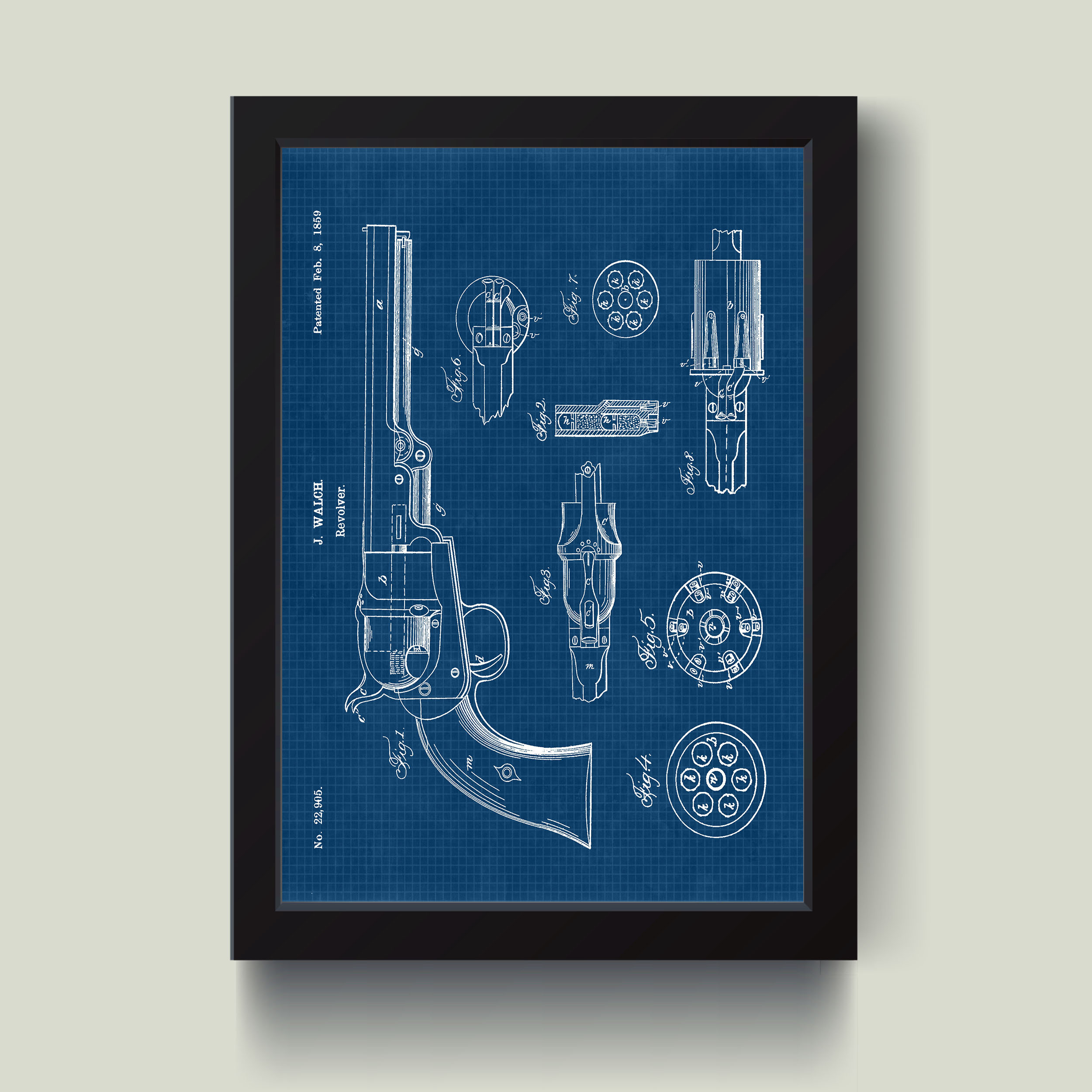 تابلو مدل مینیمال The Gun کد S2934-b