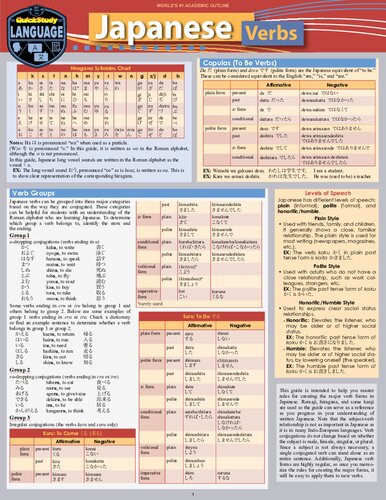 خرید و دانلود نسخه کامل کتاب Japanese Verbs: a QuickStudy Laminated Reference Guide