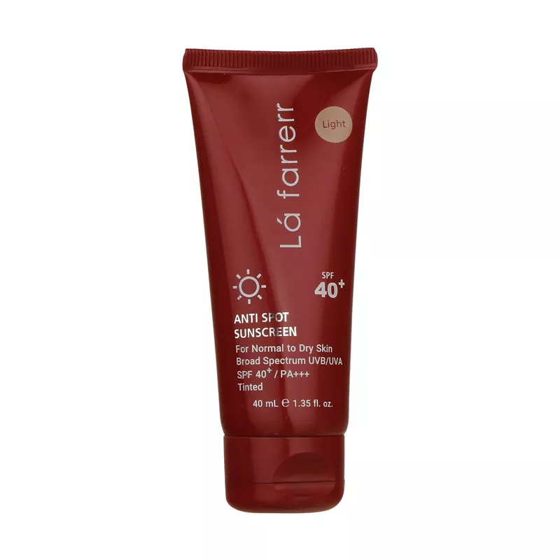 ضد آفتاب و ضد لک رنگی لافارر SPF40 مناسب پوست نرمال و خشک حجم 40 میل
