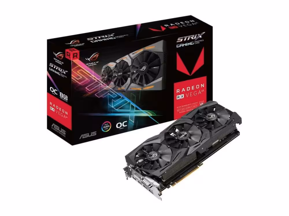 کارت گرافیک ایسوس ROG STRIX RXVEGA64 O8G GAMING