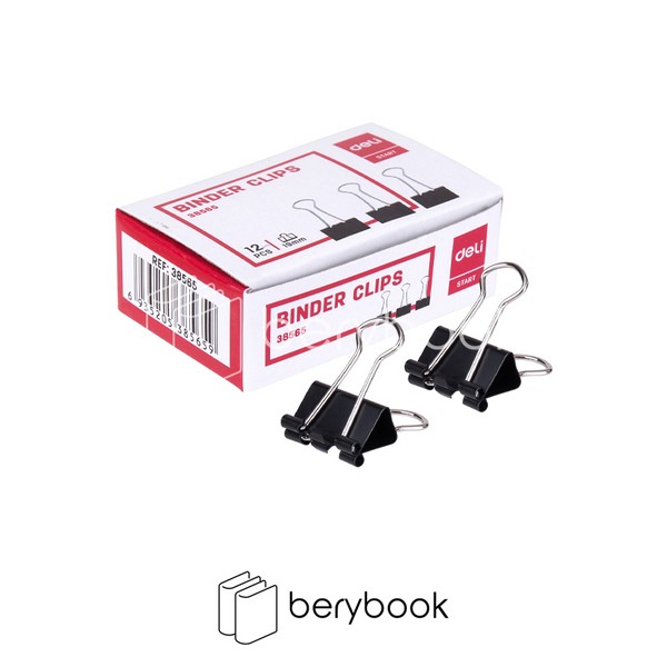 deli / گیره دوبل / مشکی/ 19 میل