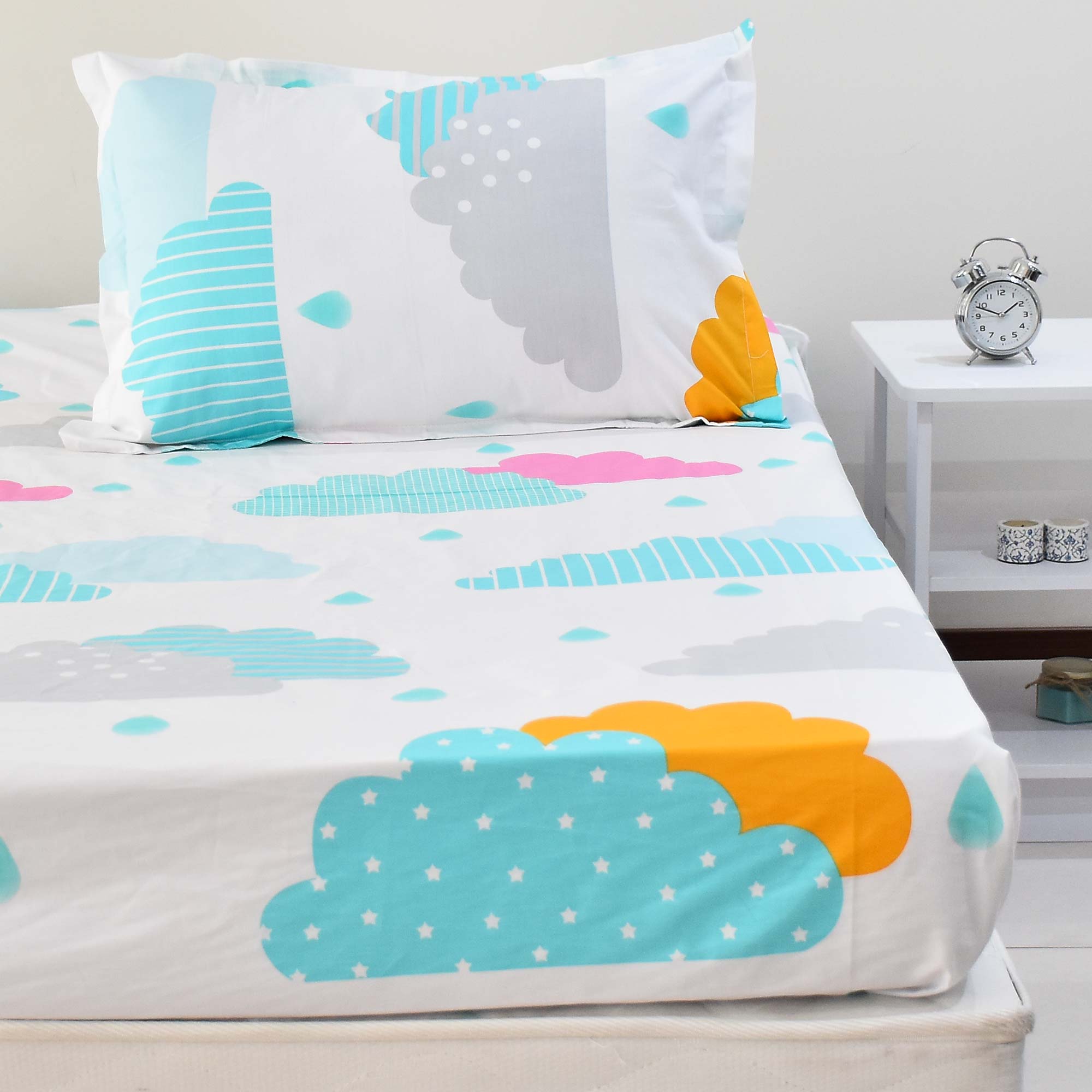 سرویس ملحفه بومرنگ مدل Abri-90 یکنفره 2 تکه