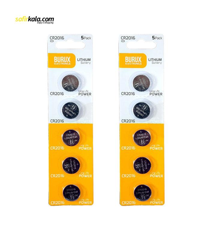 باتری سکه ای بروکس مدل CR2016بسته 10 عددی