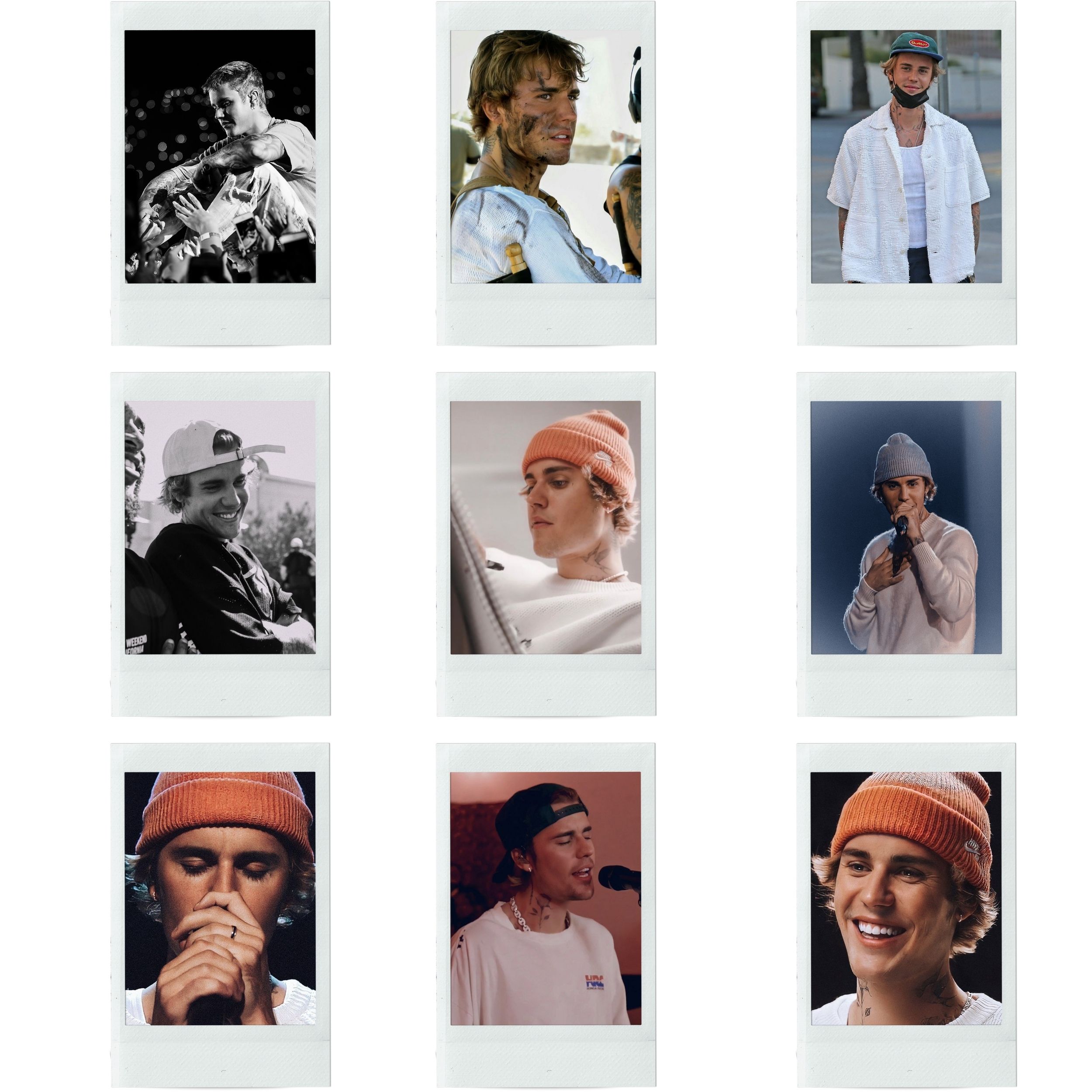 آویز تزیینی مدل justin bieber1 مجموعه 9 عددی